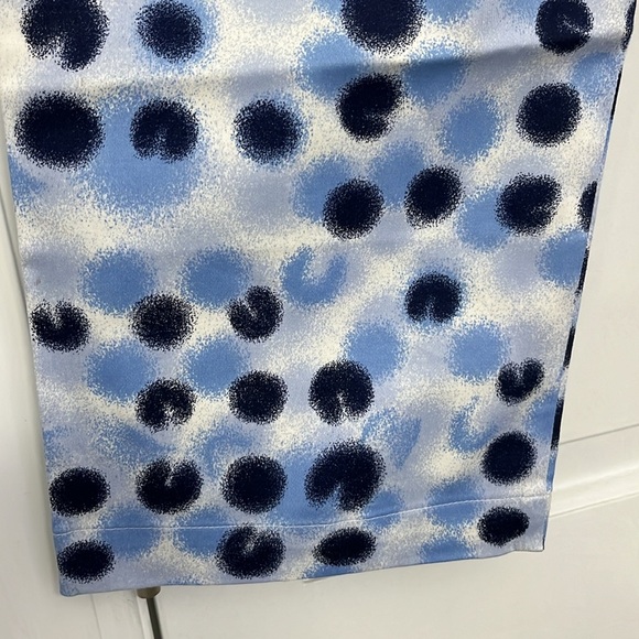 Willi Smith• NWT, Fun Spotted Blue White Wide Leg Pants, Size 8P - Picture 8 of 12